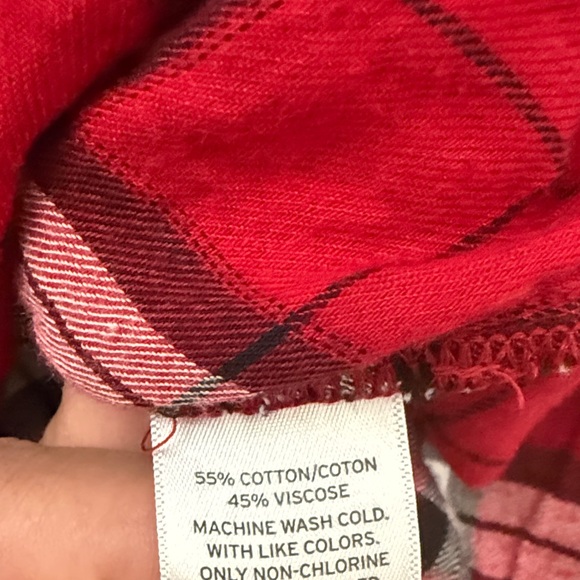 3/$10 BP Red and Black Checkered Shirt - Picture 3 of 8